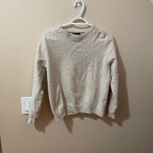 Massimo Dutti Cream Cashmere Wool Sweatshirt Large